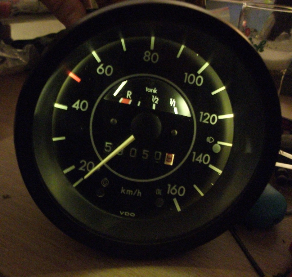 LED in VW beetle speedo